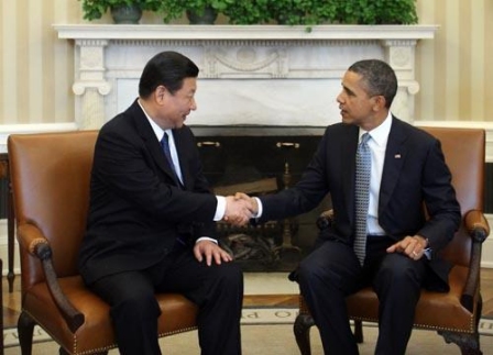 2012年2月,習近平曾以中國國家副主席的身分訪美,並於2月14日在白宮與奧巴馬會晤。(新華社資料圖片)