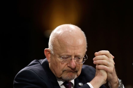 美國國家情報總監克拉珀(圖)承認曾在「稜鏡門」事件上說謊,克拉珀就此向參議院情報委員會道歉。