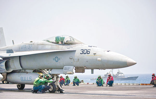 搭載F/A18超級大黃蜂戰機的美國航母已駛進地中海。