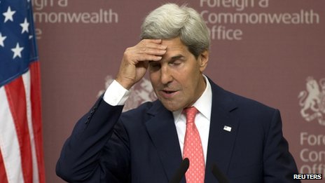 Kerry was "thinking aloud" when he said he foresaw circumstances in which there could be US boots on the ground in Syria