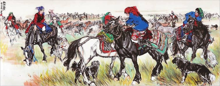 黃胄的《歡騰的草原》成為今秋內地拍市迄今唯一過億作品。