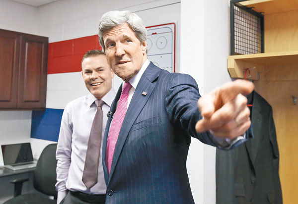 克里(右)將於本周四展開北亞及東南亞外訪之旅。