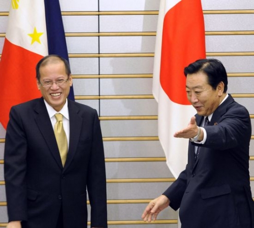 昨天，阿基諾三世（左）和野田佳彥關於南海問題達成一致立場值得關注。