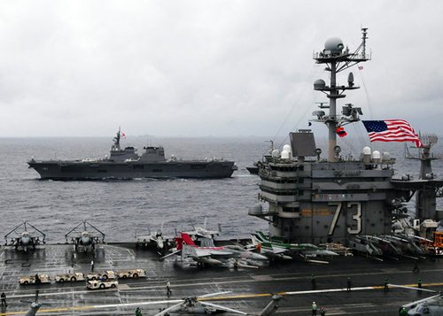 在《美日安保條約》的框架下,日本受到攻擊美國就會實施軍事干預